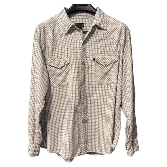 Polo Ralph Lauren western style pearl snap long sleeve XL mens button down shirt - Picture 1 of 3